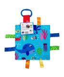Baby Jack & Co 8x8  Ocean Lovey Tag Toys for Babies - Baby Crinkle Toys - Crinkle Toys for Baby - Soft & Safe - Learn Shapes & Colors - Ideal Baby Toy & Shower - BPA Free w/Stroller Clip - Buy Online on SooperMarket.com