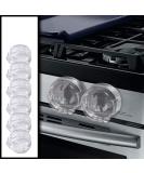 6 Pack Clear Stove Knob Safety Covers - Child Proof Lock for Oven/Stove Top/Gas Range - Baby/Toddler Kitchen Safety Guard - Buy Online on SooperMarket.com