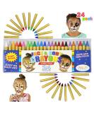 JOYIN 24 Colors Face Paint Crayons - Safe & Non-Toxic Body Makeup Pack with Metallic Colors - Ideal for Birthday Parties - Gifts for Kids - Buy Online on SooperMarket.com