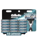Gillette Mach3 Mens Razor Blade Refills, 15 Count, Designed for Sensitive Skin 15 Refills (New) - Buy Online on SooperMarket.com
