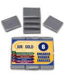 June Gold Kneaded Rubber Erasers Gray 6 Pack - Blend Shade Smooth Correct and Brighten Your Sketches and Drawings - Buy Online on SooperMarket.com