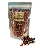 Red Baron Organic Gourmet Peppercorn Blend - 100% Natural, Paleo, Keto, Vegan Friendly, Non-GMO, No Artificial Color - 10 oz Rainbow Blend with Black, Pink, and Red Peppercorns - Buy Online on SooperMarket.com