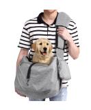 Ownpets Medium Pet Sling Carrier for 6.5-9kg Dogs/Cats - Reversible, Hands-Free, Adjustable Strap, Pocket - Grey - Buy Online on SooperMarket.com