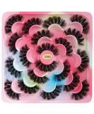 False Eyelashes Dramatic Fluffy Fake Eyelashes - 10 Pairs Natural Curly Lashes 6D Effect Thick Mink Lashes (G882) - Buy Online on SooperMarket.com