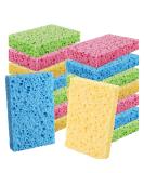 Biodegradable Colored Kitchen Sponge 16-Pack - Non-Scratch Cellulose Dishwashing Sponge - Natural Cleaning Scrub - 16 Count - Buy Online on SooperMarket.com