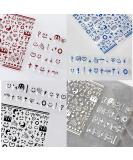 4 Sheets Klein Blue Flame Smiley Face Nail Art Sticker Decals ins Minimalist Style Klein Blue Nail Art Sticker Impressionist Lines Star Smiley Face for Men and Women Nail Art Decoration (4 Colors) - Buy Online on SooperMarket.com