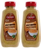 Gefen Spicy Brown Mustard 340g (Pack of 2) | Great Mustard Sauce for BBQs Hot Dogs Burgers Cooking Dips Sandwich Spread & Parties - Buy Online on SooperMarket.com
