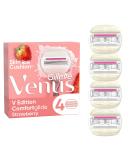 Gillette Venus Comfortglide Strawberry Edition Razor blades for razors women 4 replacement blades for women's razors 4 Strawberry sound - Buy Online on SooperMarket.com