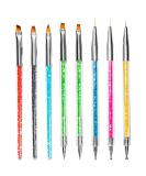 HOMEREVEL Brush Set - 8 Nail Art Brushes for Stunning Designs and Detailing - Buy Online on SooperMarket.com