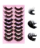 False Eyelashes Dramatic Fluffy 6D Mink Lashes - 9 Pairs Natural Curly Lashes Thick Fake Eyelashes (3 Styles) - Buy Online on SooperMarket.com