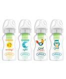 Dr. Brown's Natural Flow Anti-Colic Options+ Wide Bottles 9 oz 4 Pack - Level 1 Slow Flow Nipple - Good Morning/Good Night Gift Set - Buy Online on SooperMarket.com