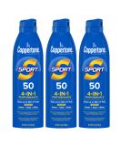 Coppertone SPORT Sunscreen Spray SPF 50, Water Resistant Spray Sunscreen, Broad Spectrum SPF 50 Sunscreen, Bulk Sunscreen Pack, 5.5 Oz Spray, Pack of 3 - Buy Online on SooperMarket.com