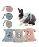 3-Piece Adjustable Rabbit & Cat Leash Set | Durable 120cm Leash & Cat Dishes for Dwarf Rabbits | Ideal for Cats & Small Pets (1-3kg) - Buy Online on SooperMarket.com