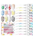 SAVILAND Nail Art Pens Set - 12 Colors 0.5MM Quick Drying Acrylic Nail Polish Markers for DIY Nail Art Design & Graffiti - Buy Online on SooperMarket.com