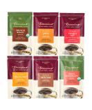 Teeccino Herbal Coffee Sampler  6 x 30g Trial Size Chicory Coffee Alternatives  French Roast Vanilla Nut Hazelnut Mocha Maca Chocolate Java  Prebiotic Caffeine Free  Acid Free - Buy Online on SooperMarket.com
