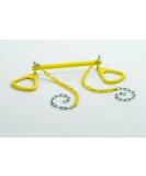 Ultimate Trapeze Bar with Rings - 6 Colors | Easy to Install | 250lb Capacity | DIY Swingset Accessory - Yellow - Buy Online on SooperMarket.com