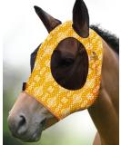 Harrison Howard Super Comfort Stretchy Fly Mask - Large Eye Space UV Protection Ethnic Style Yellow - Perfect for Horses - Buy Online on SooperMarket.com