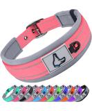 Joytale Extra Large Dog Collar - Softly Padded Neoprene Reflective Nylon Wide Collar for XL Dogs - Pink (1 Pack) - Buy Online on SooperMarket.com