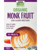 Now Foods Organic Monk Fruit Sweetener 70 Packets - Zero Calories | 2.47 oz - Buy Online on SooperMarket.com