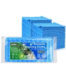 AIDEA Cleaning Wipes - 80 Ct Multi-Purpose Towel Reusable Cloths - Domestic Cleaning Towels - Dish Cloths (12''x24'') Blue - Buy Online on SooperMarket.com