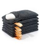 6-Pack Soap Pocket Exfoliating Soap Saver Pouch, Body Scrubber Rough Sponge Exfoliator for Bath or Shower, Gray Mesh Bar Soap Foam Lather Pouch 6 Bags - Buy Online on SooperMarket.com