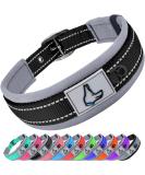 Joytale Softly Padded Neoprene Dog Collar for Small Dogs - Reflective Nylon Wide Collar - Black (1 Pack) - Buy Online on SooperMarket.com