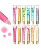 Expressions 12pc Clear Lip Gloss Pack | Hydrating Lip Oils with Vitamin E & Essential Oils | Flavored Tinted Lip Moisturizer - International Shipping - Buy Online on SooperMarket.com