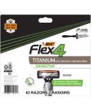 BIC Flex 4 Titanium Sensitive Men's Disposable Razors - 10-Count | Smooth & Ultra-Close Shave - Buy Online on SooperMarket.com