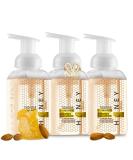 Lovery Honey Almond Foaming Hand Soap 3-Pack - 26.25 fl oz each - Moisturizing Hand Wash with Aloe & Essential Oils - Alcohol-Free - Perfect for Kitchen or Bathroom - Includes Free Swarovski Bracelet - Buy Online on SooperMarket.com