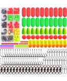 Pompano Rigs Making Kit - Surf Fishing Rig with 210pcs of Bottom Rig Parts, Snell Floats, Beads, Circle Hooks, Swivels, and Snaps - Saltwater Fishing Accessories for Surf Fishing - Buy Online on SooperMarket.com
