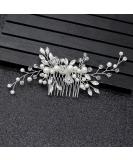 Bridal Flower Side Hair Clips Clysburtuony Pearl Hair Pieces Comb Bridal Headpiece for Brides Hair Comb Wedding Prom Birthday Party Hair Accessories (Style-A) - Buy Online on SooperMarket.com