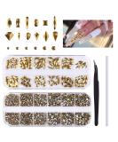3120 Pcs Gold Crystal Nail Art Rhinestones for Nails Crafts EBANKU Gold Nail Art Charms Flat Back Gems Crystal Jewel Diamonds for Craft with Tweezers and Drill Pen - Buy Online on SooperMarket.com
