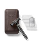 St rtebekker Premium Razor Hobel - Handmade Leather Etui | Vintage Wet Razor Set with 10 Blades & Mirror | Perfect Travel Shaving Gear - Buy Online on SooperMarket.com