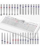 Cobee 30 Pcs Tungsten Carbide Nail Drill Bits Set - Professional Electric Nail Cutter Safety Bits for Acrylic Gel Nails - Manicure Supplies Tool - Buy Online on SooperMarket.com