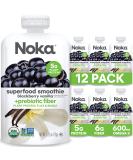 Noka Superfood Fruit Smoothie Pouches, Healthy Snacks (Blackberry Vanilla) Pack of 12, Vegan, Gluten-Free, with Flax Seed, Prebiotic Fiber & Plant Protein, Organic Squeeze Pouch 4.22oz Each 4.22 Ounce (Pack of 12) - Buy Online on SooperMarket.com