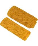 2 Piece African Net Bath Sponge Set - Exfoliating Long Body Scrubber & Back Washcloth (Yellow) - Perfect for Daily Use & Stocking Stuffers - Buy Online on SooperMarket.com