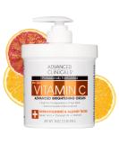 Advanced Clinicals Vitamin C Cream. Advanced Brightening Cream. Anti-aging cream for age spots, dark spots on face, hands, body. Large 16oz (454 g) - Buy Online on SooperMarket.com