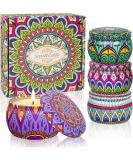 Fragrance Candles Gift Set for Women | Aromatherapy 4-Pack - 120h Burn Time - Essential Oil Stress Relief | Ideal for Christmas & Birthdays - Buy Online on SooperMarket.com