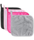 4 Pack Microfiber Fleece Makeup Remover Cloths - Ultra Soft Chemical Free Reusable Facial Towels for All Skin Types - 8x8 Inch - Buy Online on SooperMarket.com
