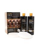 FurnitureClinic Large Leather Care Kit | Includes 17oz Protection Cream & Conditioner, 17oz Leather Cleaner, Sponge & Cloth | for Leather Furniture, Chairs, & More - Buy Online on SooperMarket.com