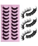 LuckForever 10 Pairs Russian Strip False Eyelashes - Fluffy Wispy & Reusable Lash Extensions for Natural Volume Look | International Shipping - Buy Online on SooperMarket.com