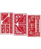 Armour Etch Over N Over Glass Etching Stencils Set - Berries, Fleur De Lis, Corner - Buy Online on SooperMarket.com