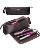 ANGENIL Large Capacity Hair Tools Travel Bag | Heat Resistant Mat for Flat Irons & Curling Irons | Portable 2-in-1 Hot Tool Mat Bag - Black - Buy Online on SooperMarket.com