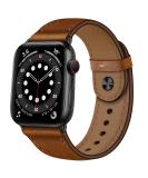 OUHENG Compatible with Apple Watch Band 49mm 45mm 44mm 42mm 41mm 40mm 38mm, Genuine Leather Bands Strap for iWatch Ultra SE2 SE Series 8 7 6 5 4 3 2 1 (Retro Brown/Black, 49mm 45mm 44mm 42mm) Retro Brown/Black 49mm/45mm/44mm/42mm - Buy Online on SooperMarket.com