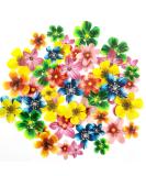 Weraru Edible 50Pcs Hawaii Flowers Wedding Cake&Cupcake Topper Luau Themed Party Birthday Cake Decoration - Buy Online on SooperMarket.com