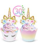 Unicorn Cupcake Toppers and Wrappers Decorations (30 of Each) - Reversible Rainbow Cup Cake Liners with Unicorn Topper  Cute Decorating Supplies for Girl Birthday Party - Buy Online on SooperMarket.com