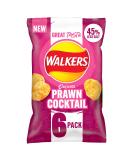 Walkers Less Salt Potato Crisps Delicate Prawn Cocktail 6X25g Delicate Prawn Cocktail 150 g (Pack of 1) - Buy Online on SooperMarket.com