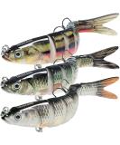 TRUSCEND Fishing Lures for Bass Trout Multi Jointed Swimbaits Slow Sinking Bionic Swimming Lures Bass Freshwater Saltwater Bass Lifelike Fishing Lures Kit A1-5.50.95oz - Buy Online on SooperMarket.com