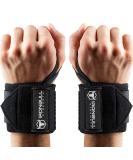 Wrist Wraps (18 Premium Quality) for Powerlifting Bodybuilding Weight Lifting - Wrist Support Braces for Weight Strength Training Black - Buy Online on SooperMarket.com