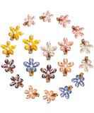 21-Piece Simple Colors Flower Crystal Hair Clips Set for Women and Girls - Mini Crystal Barrettes and Hairpins - Hair Accessories - Buy Online on SooperMarket.com